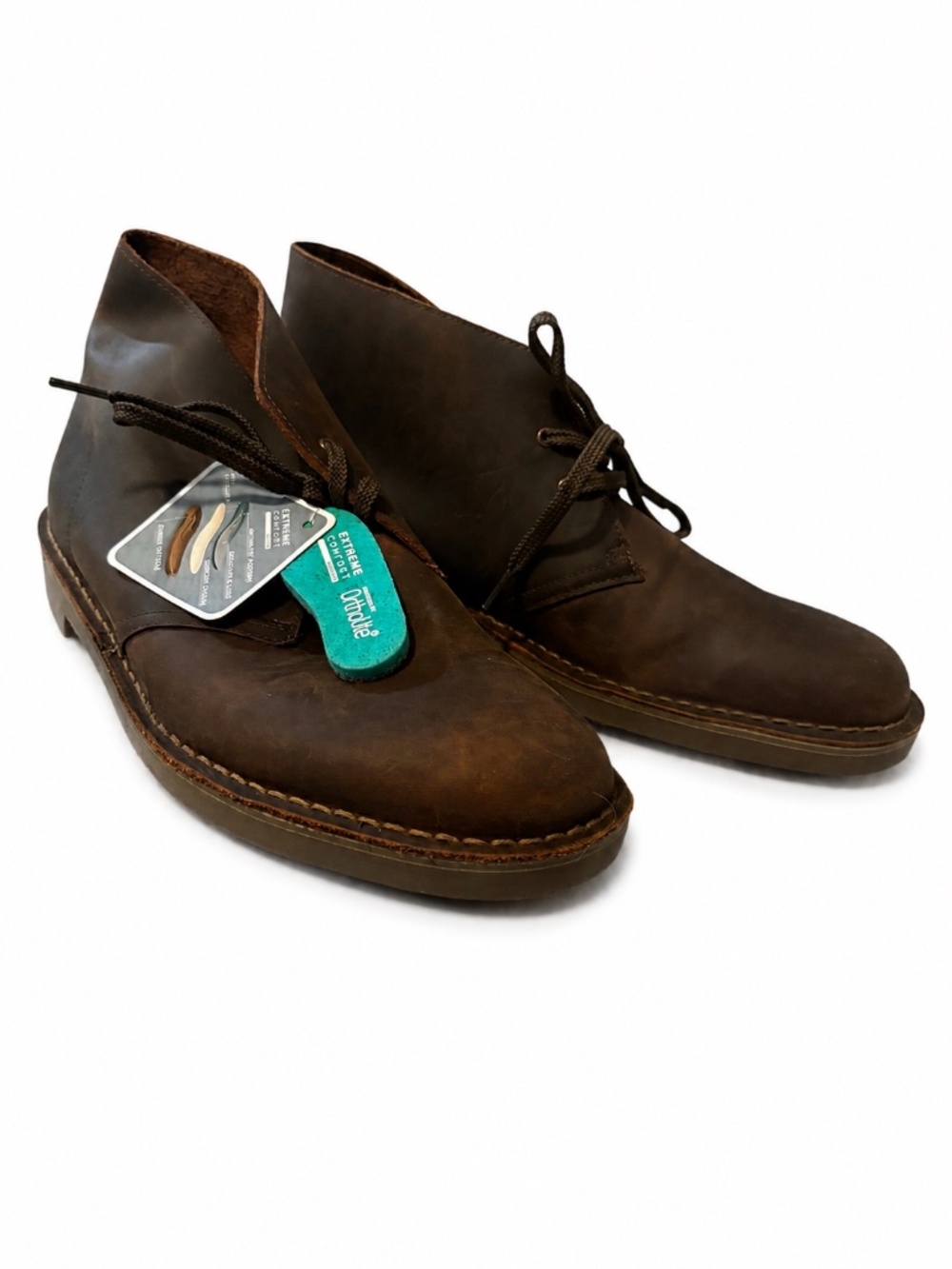 Clarks Men’s Leather Chukka Boots Size 11 Brown New